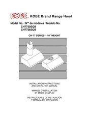 KOBE CH7730SQB Manuel D'installation Et Mode D'emploi