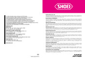 SHOEI NXR RF-1400 Instructions D'utilisation