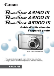 Canon PowerShot A3150 IS Guide D'utilisation