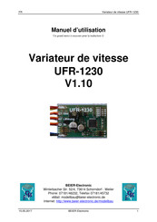 BEIER-Electronic UFR-1230 Guide D'utilisation