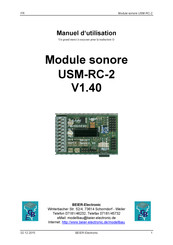 BEIER-Electronic USM-RC-2 Manuel D'utilisation