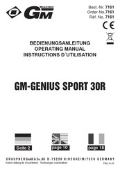 GM Racing GENIUS SPORT 30R Instructions D'utilisation