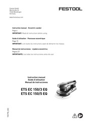 Festool ETS EC 150/3 EQ Guide D'utilisation
