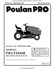 Poulan Pro PRGT2046B Manuel Du Propriétaire