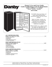 Danby DFF1144BL Guide D'utilisation Et Soins De Propriètaire