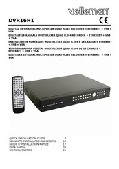Velleman DVR16H1 Guide D'installation Rapide