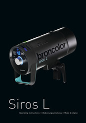 Broncolor Siros 800 L Mode D'emploi