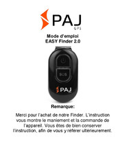 PAJ EASY Finder 2.0 Mode D'emploi