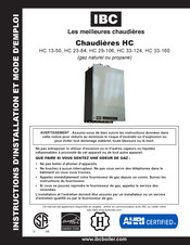 IBC HC 23-84 Instructions D'installation Et Mode D'emploi