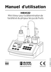 Hanna Instruments HI84532 Manuel D'utilisation