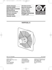 Vortice E 454 T Notice D'emploi Et D'entretien