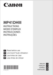 Canon MP41DHIII Mode D'emploi