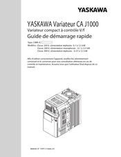 YASKAWA CA J1000 Guide De Démarrage Rapide