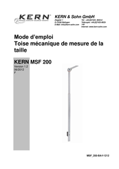 KERN MSF 200 Mode D'emploi