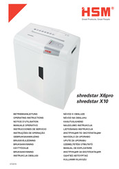 HSM shredstar X10 Notice D'utilisation