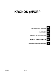 Kronos pH/ORP Manuel D'installation