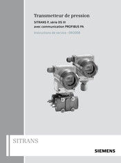 Siemens SITRANS P DS III Série Instructions De Service
