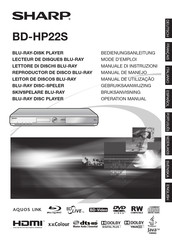 Sharp BD-HP22S Mode D'emploi