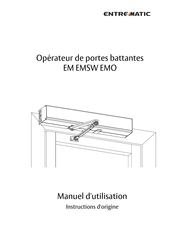 entrematic EM EMSW EMO Manuel D'utilisation