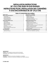 Whirlpool GW399LXU Instructions Pour L'installation
