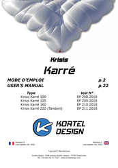 Kortel Design Krisis Karré 220 Mode D'emploi