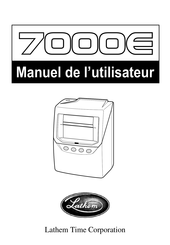 Lathem 7000E Manuel De L'utilisateur