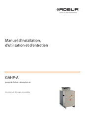 Robur GAHP-A Manuel D'installation, D'utilisation Et D'entretien