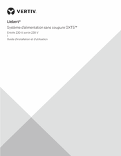 Liebert Vertiv GXT5 Guide D'installation Et D'utilisation
