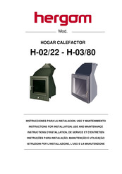 hergom H-03/80 Instructions D'installation, De Service Et D'entretien