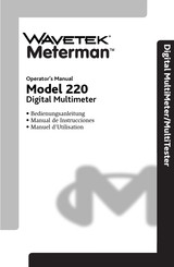 Wavetek Meterman 220 Manuel D'utilisation