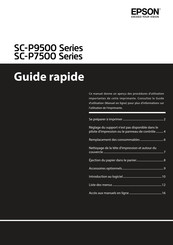 Epson SC-P7500 Série Guide Rapide