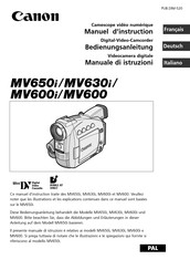 Canon MV600 Manuel D'instruction