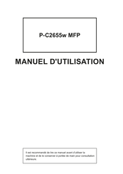 Utax P-C2655w MFP Manuel D'utilisation