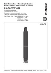 ProMinent DULCOTEST CDE 2-mA-2 ppm Mode D'emploi