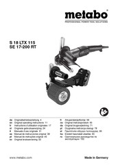 Metabo SE 17-200 RT Instructions D'utilisation Originales