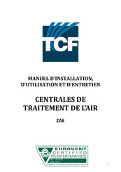 TCF ZAE Manuel D'installation, D'utilisation Et D'entretien