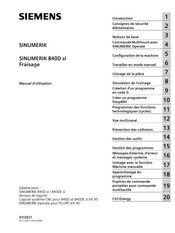 Siemens SINUMERIK 840DE sl Manuel D'utilisation