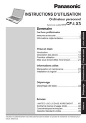 Panasonic CF-LX3JD Série Instructions D'utilisation