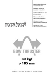 Vetus BOW8024 Manuel D'utilisation Et Instructions D'installation