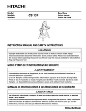 Hitachi CB 13F Mode D'emploi Et Instructions De Securite