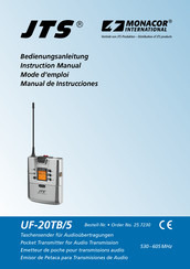 Monacor International JTS UF-20TB/5 Mode D'emploi