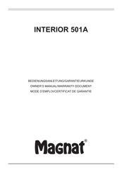 Magnat INTERIOR 501A Mode D'emploi