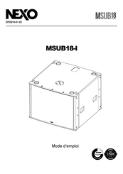 Nexo MSUB18-I Mode D'emploi