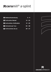 Amann Girrbach ceramill a-splint Instructions D'utilisation