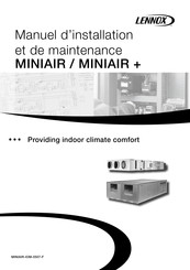 Lennox MINIAIR 40 Manuel D'installation Et De Maintenance