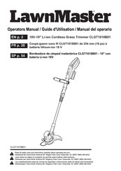 LawnMaster CLGT1018B01 Guide D'utilisation