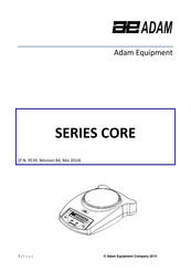 Adam Equipment CORE Série Mode D'emploi