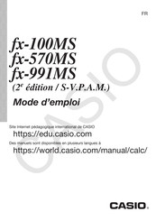 Casio fx-100MS Mode D'emploi