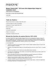 Paradyne Hotwire MVL 6310 Instructions D'installation