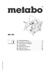 Metabo BW 750 Instructions D'utilisation